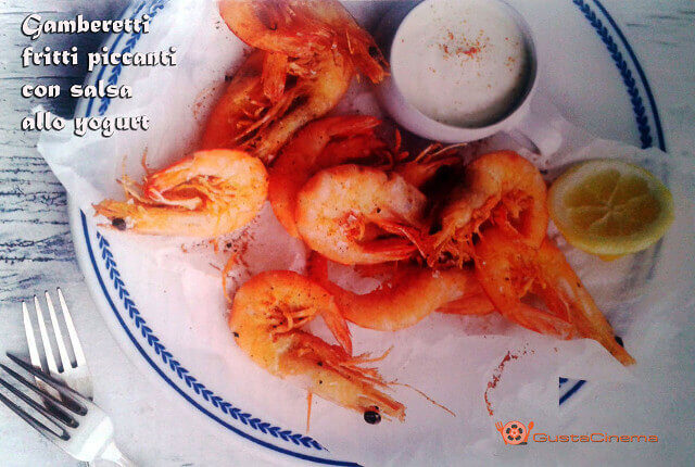 Gamberetti fritti con salsa allo yogurt