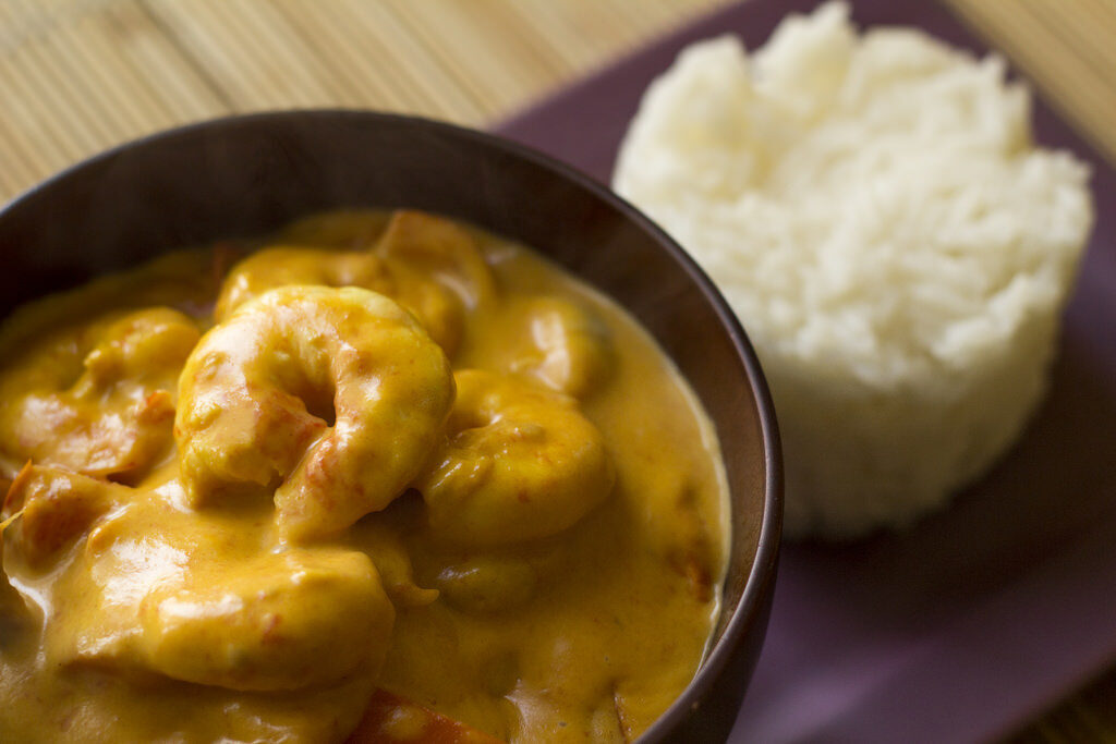 Gamberi al curry