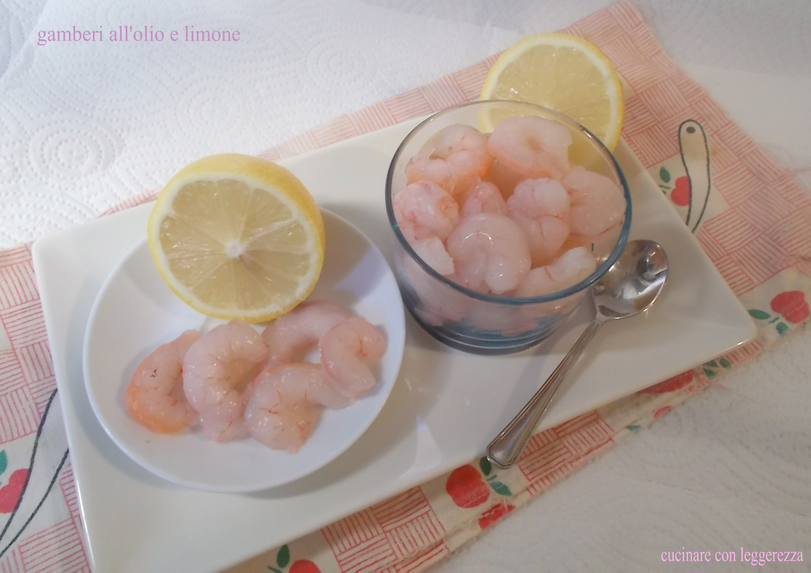 Gamberi all’olio e limone