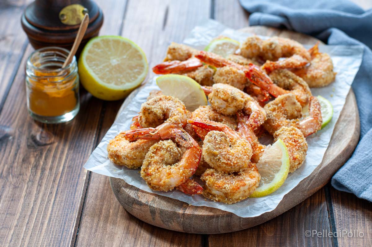 Gamberi gratinati al curry