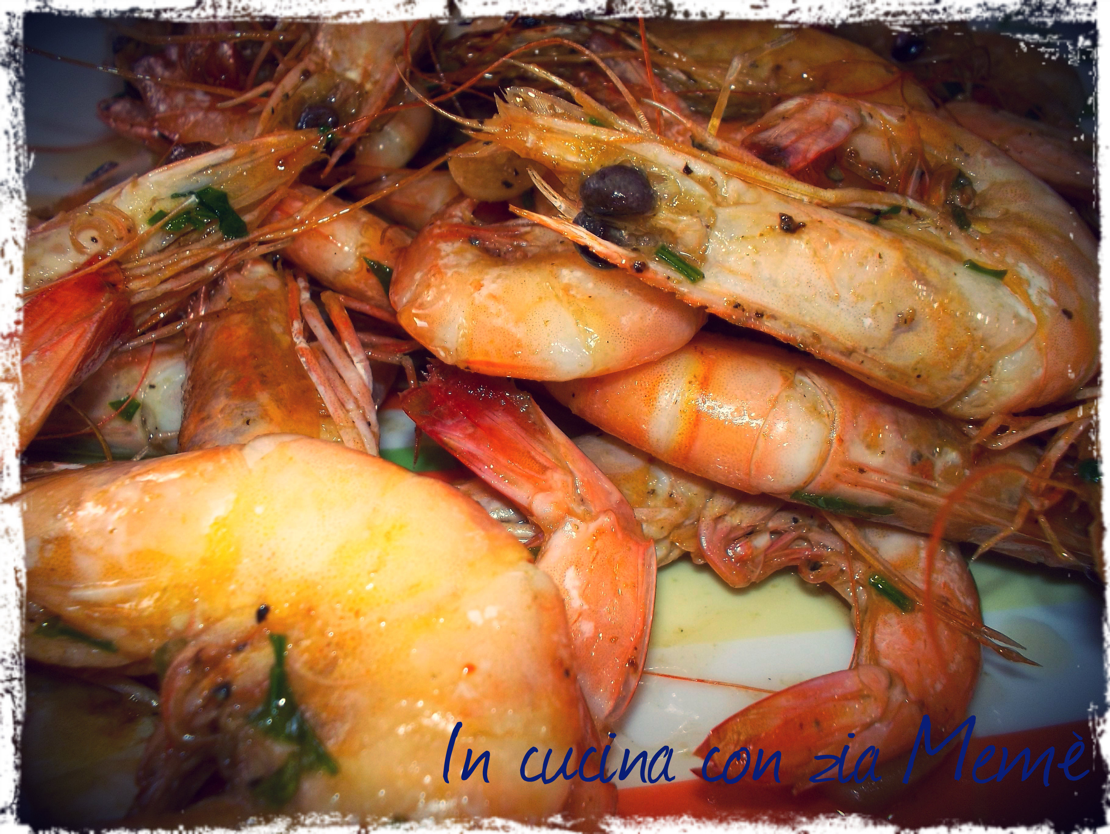 Gamberi in padella