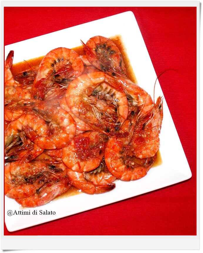 Gamberi in salsa piccante