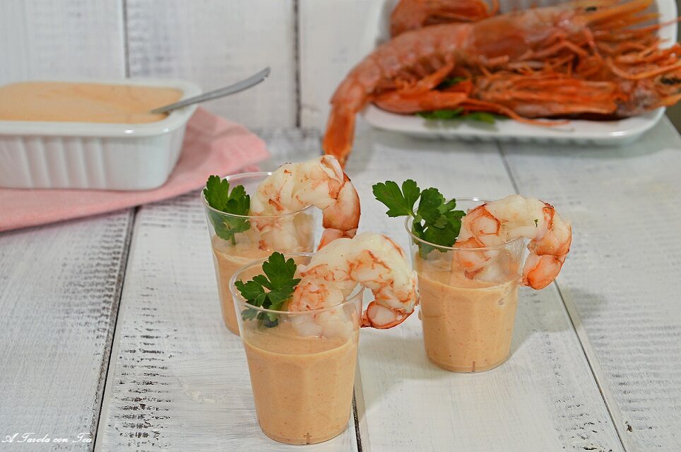 Gamberi in salsa rosa (cocktail di gamberi)
