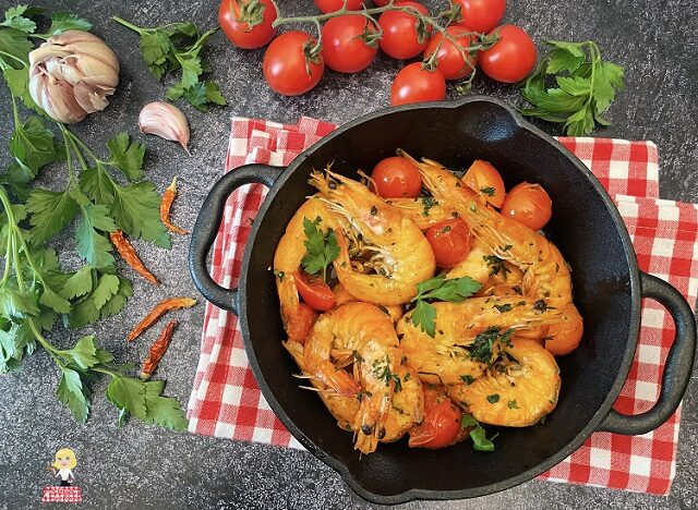 Gamberoni al guazzetto ricetta facile