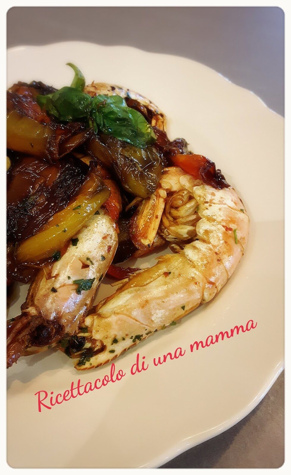 Gamberoni e peperoni