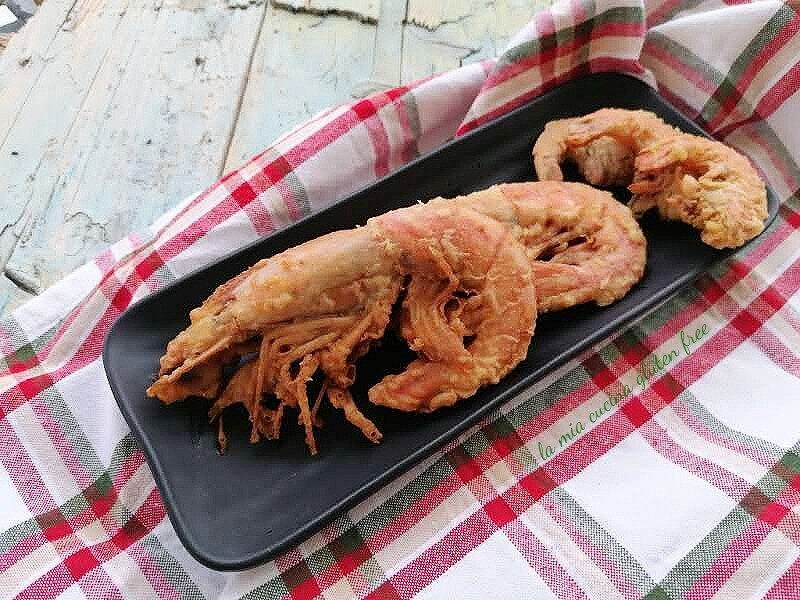 Gamberoni fritti senza glutine con tre soli ingredienti