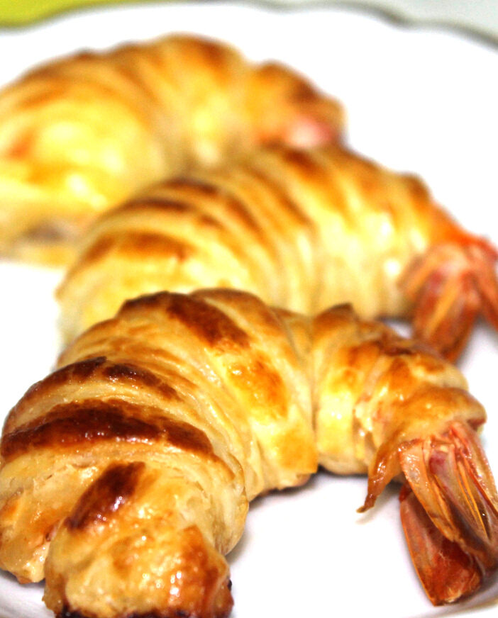 Gamberoni in pasta sfoglia