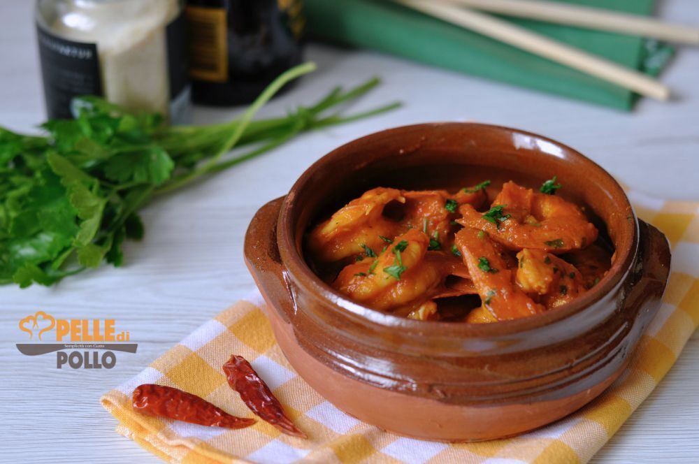 Gamberoni in salsa piccante