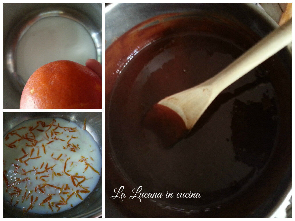 Ganache di cioccolato all’arancia, senza burro e panna