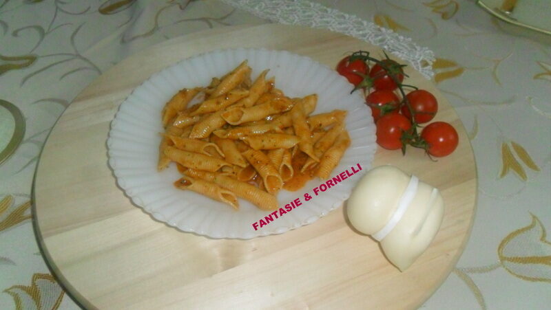 Garganelle con pesto siciliano