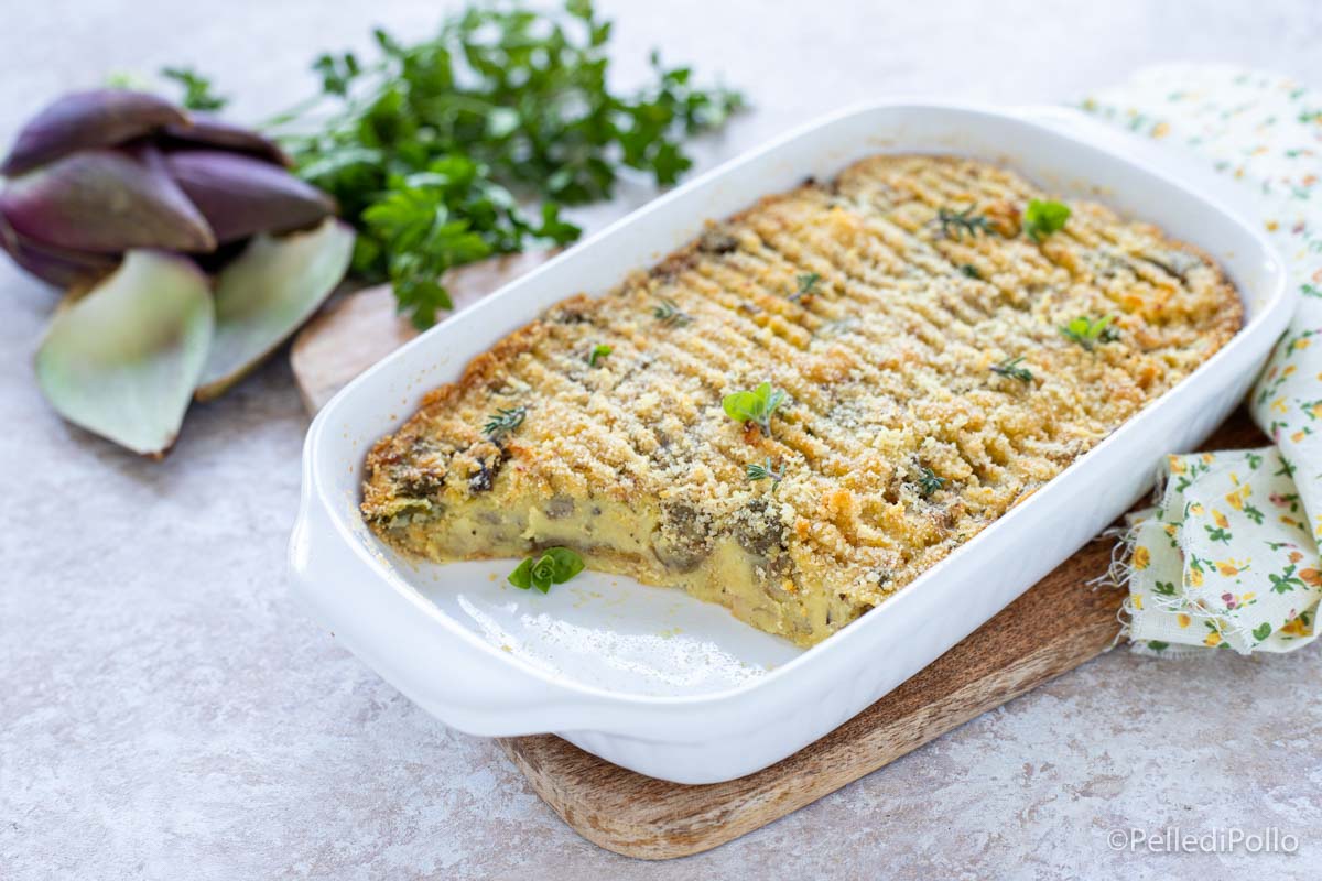 Gateau di carciofi e patate
