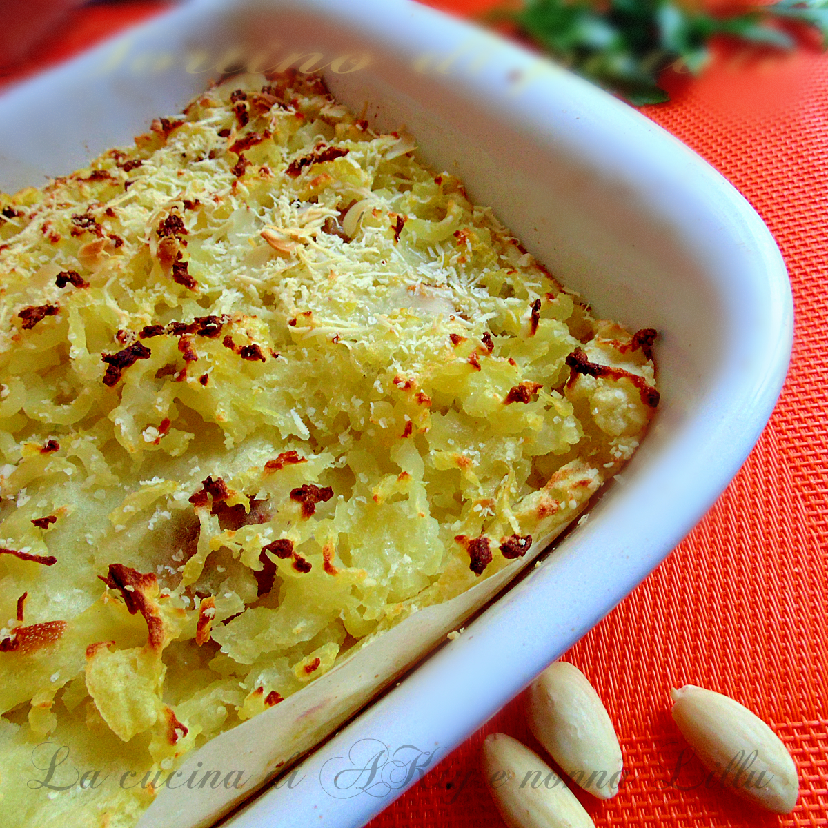 Gateau di patate senza uova con sorpresa