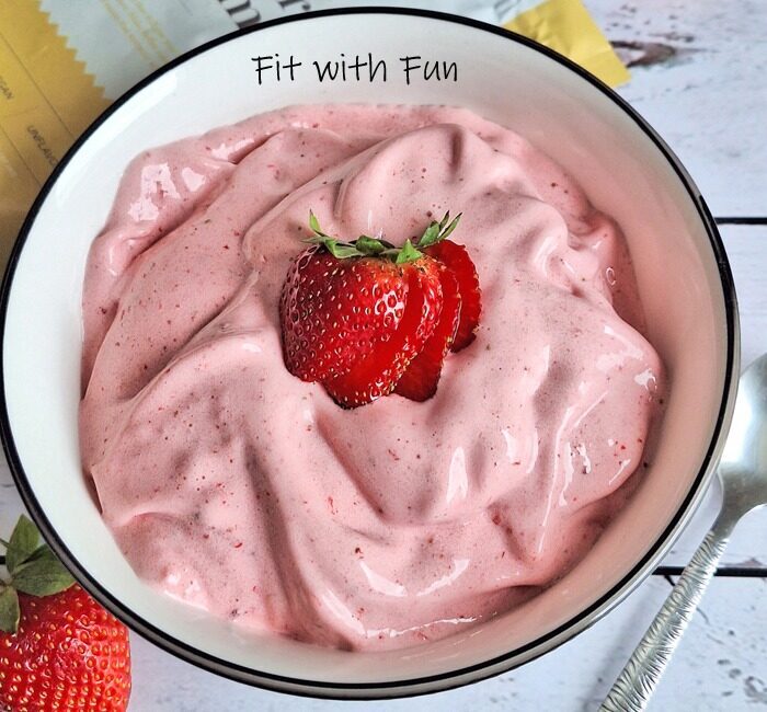 Gelato alla fragola 100 calorie super cremoso senza banana