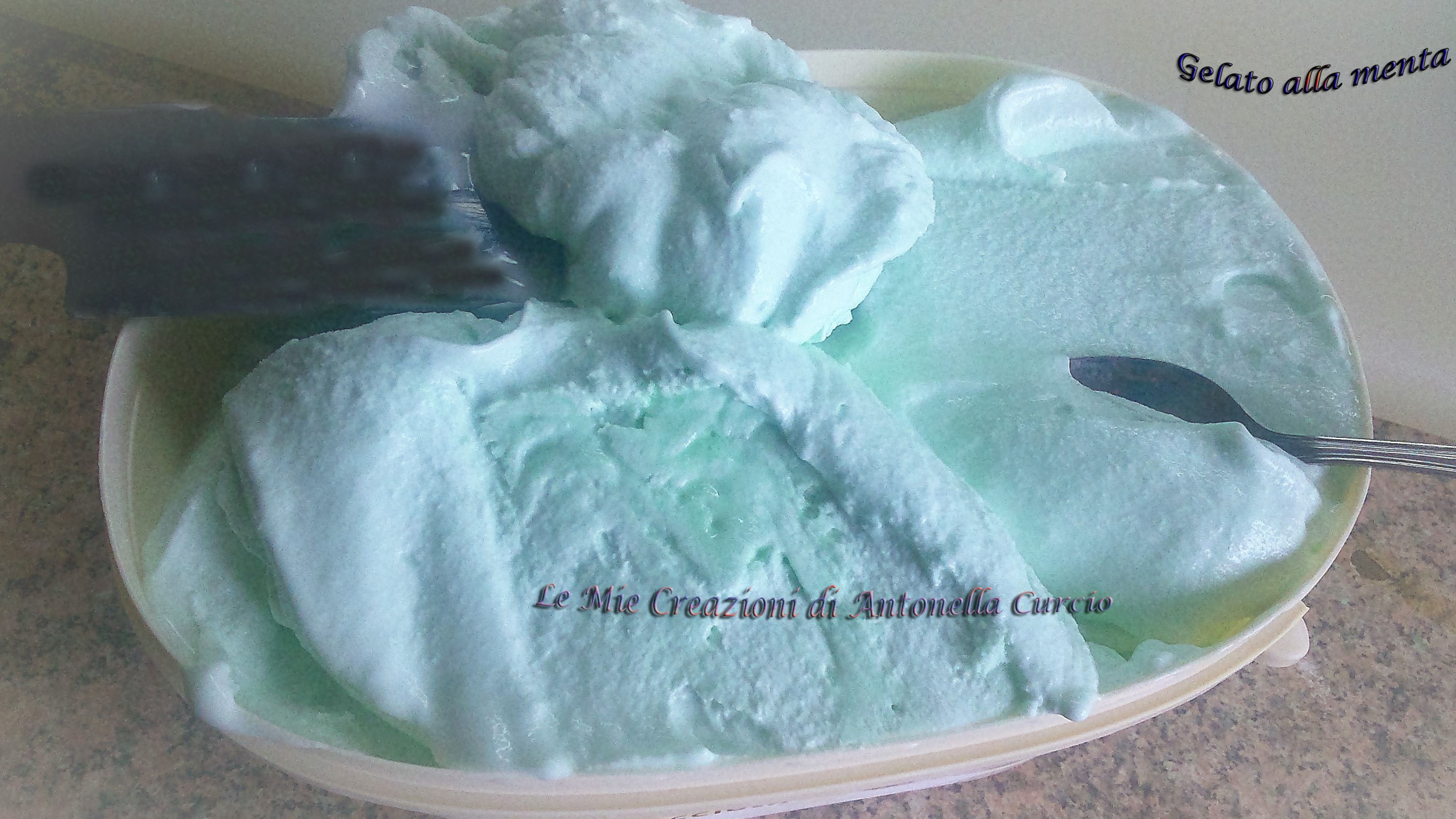 Gelato alla menta senza glutine e senza lattosio