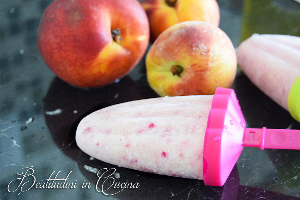 Gelato alla pesca e cocco senza gelatiera