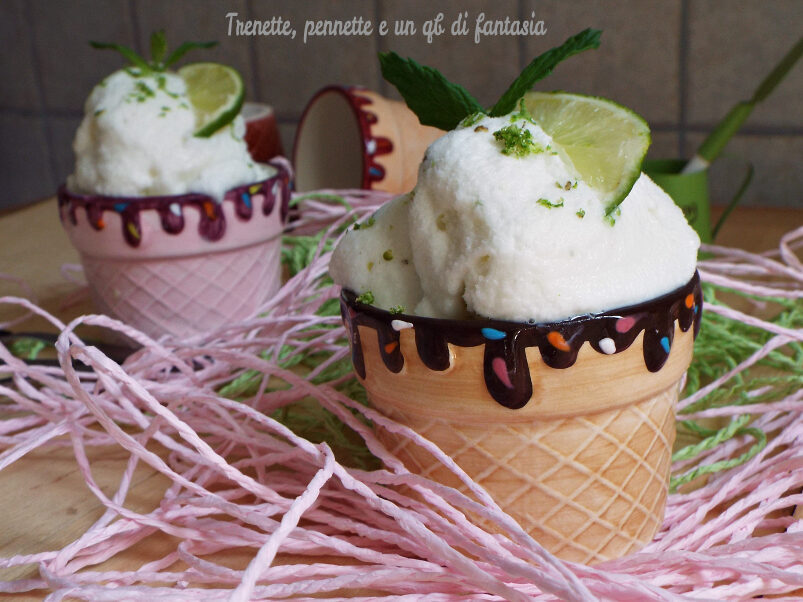 Gelato allo yogurt, lime e menta