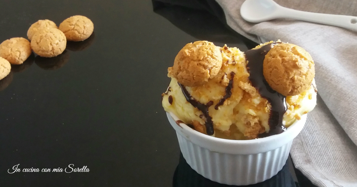 Gelato di ricotta all’amaretto – ricetta senza gelatiera