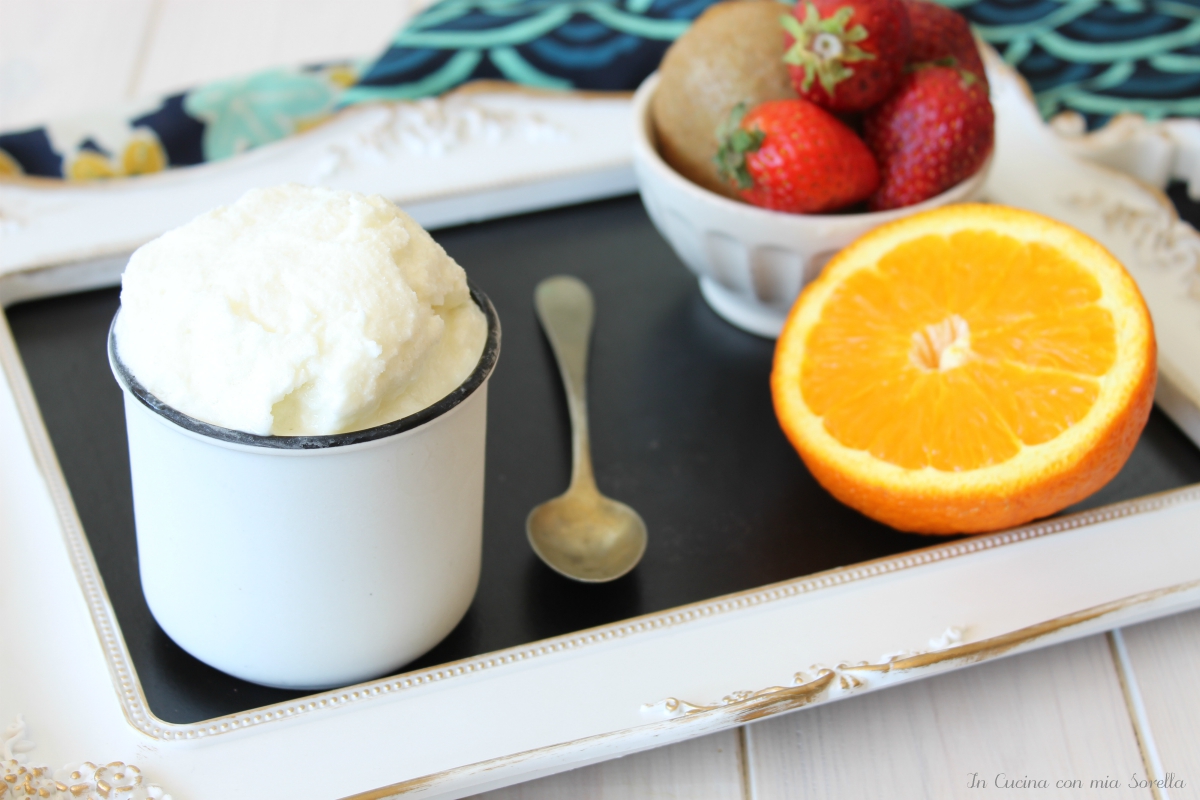 Gelato fiordilatte senza gelatiera