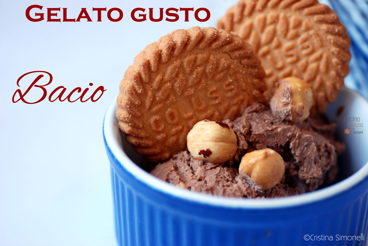 Gelato gusto bacio, semplice veloce e senza gelatiera