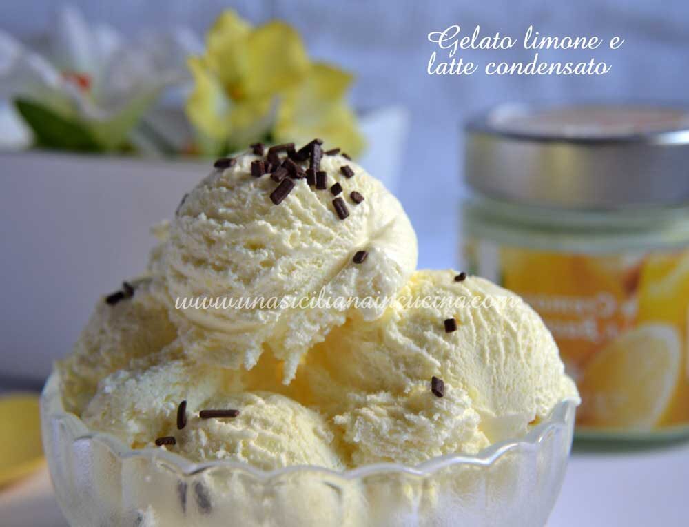 Gelato limone e latte condensato