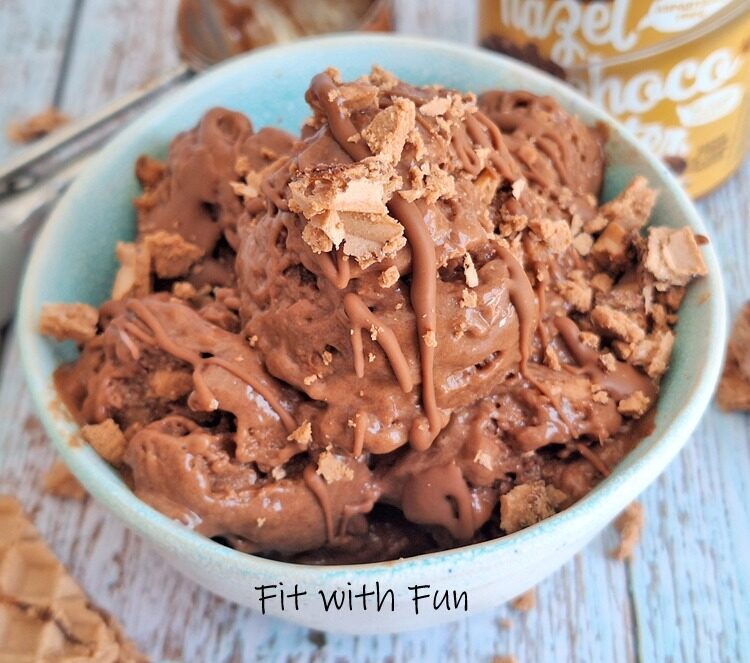 Gelato proteico al cioccolato 100 calorie e senza zucchero