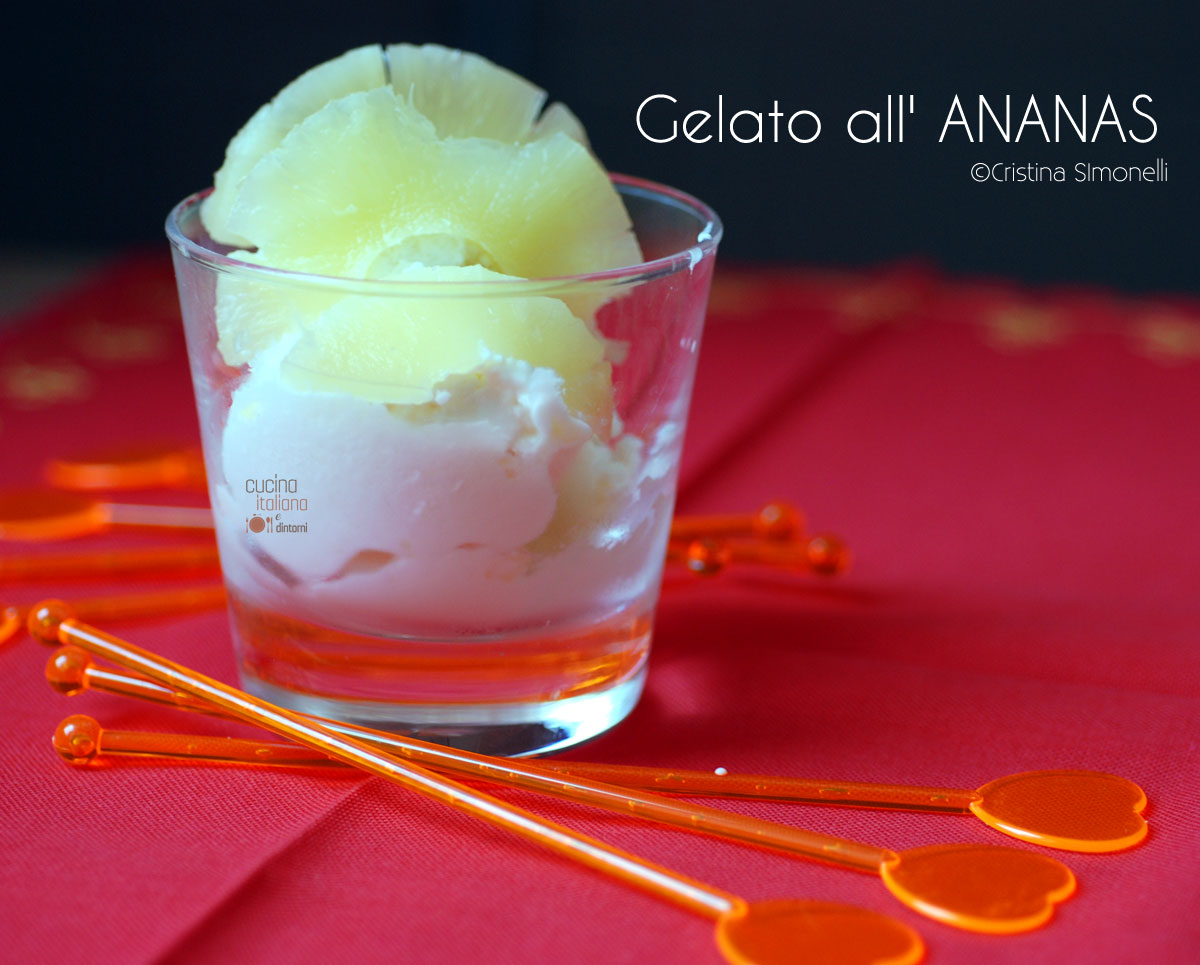 Gelato vegan all’ananas, ricetta senza gelatiera