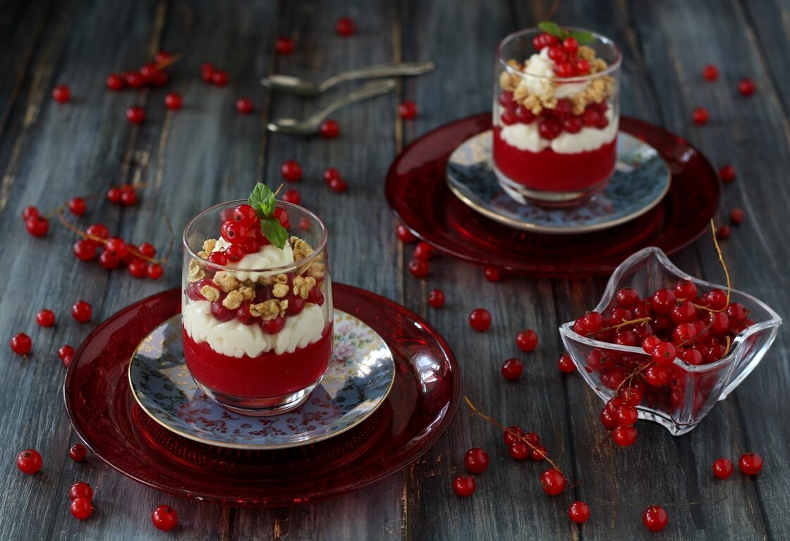 Gelée light con ribes rossi e ricotta