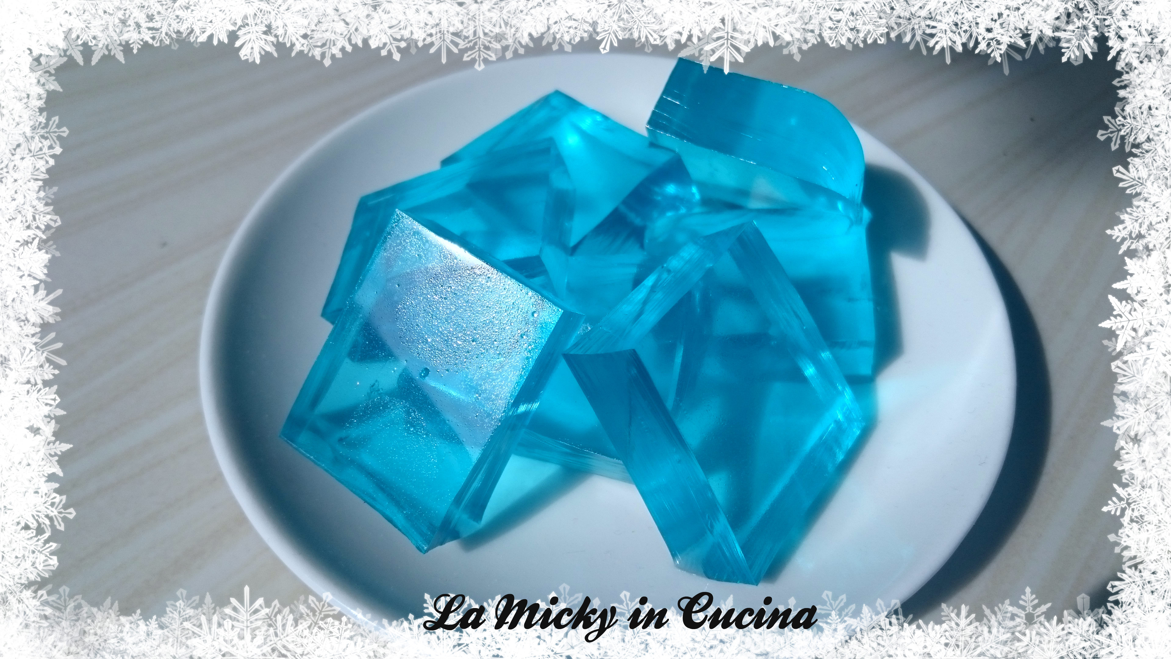 Ghiaccio di kristoff – gelatine azzurre