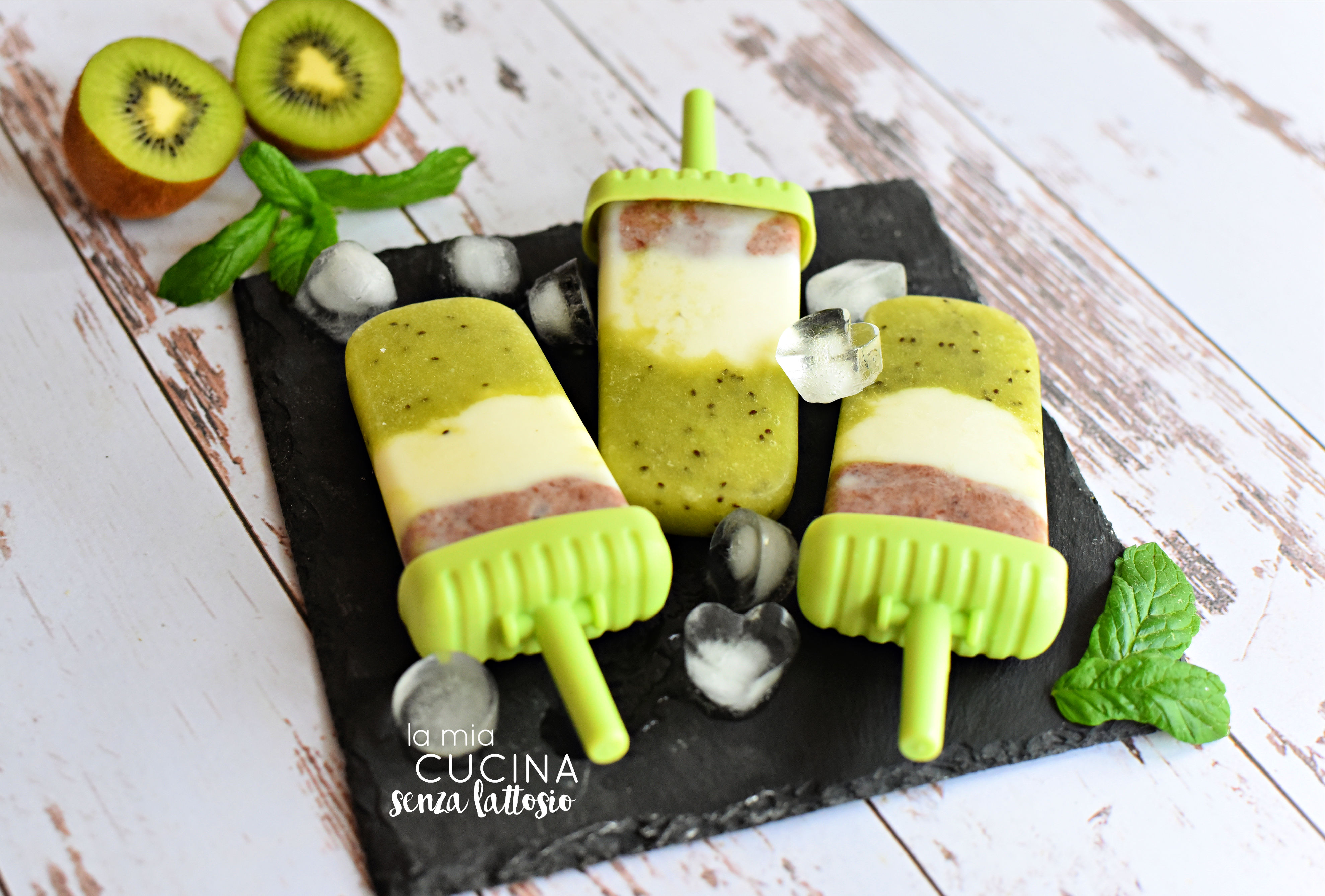 Ghiaccioli kiwi e cioccolato