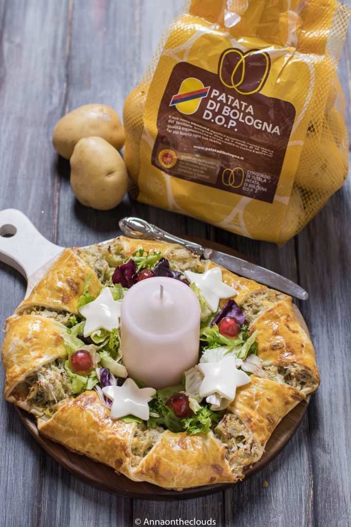Ghirlanda di sfoglia e patate – centrotavola festivo
