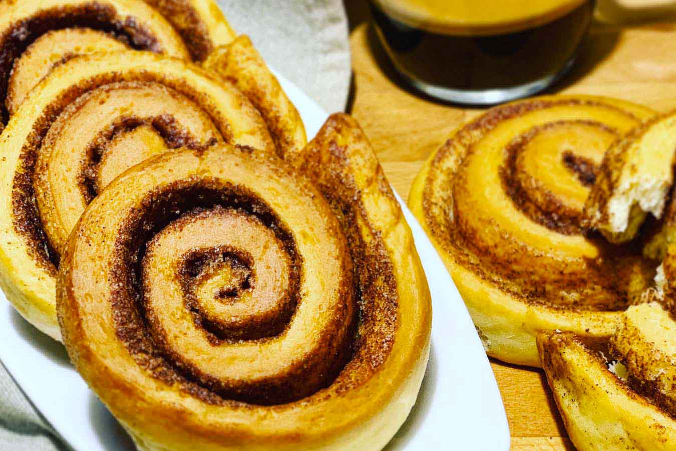 Girelle alla cannella svedesi o kanelbullar