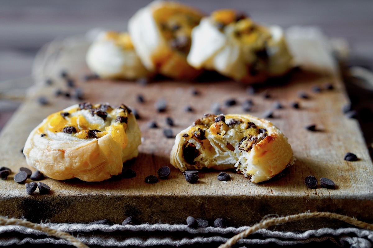 Girelle alla crema e cioccolato