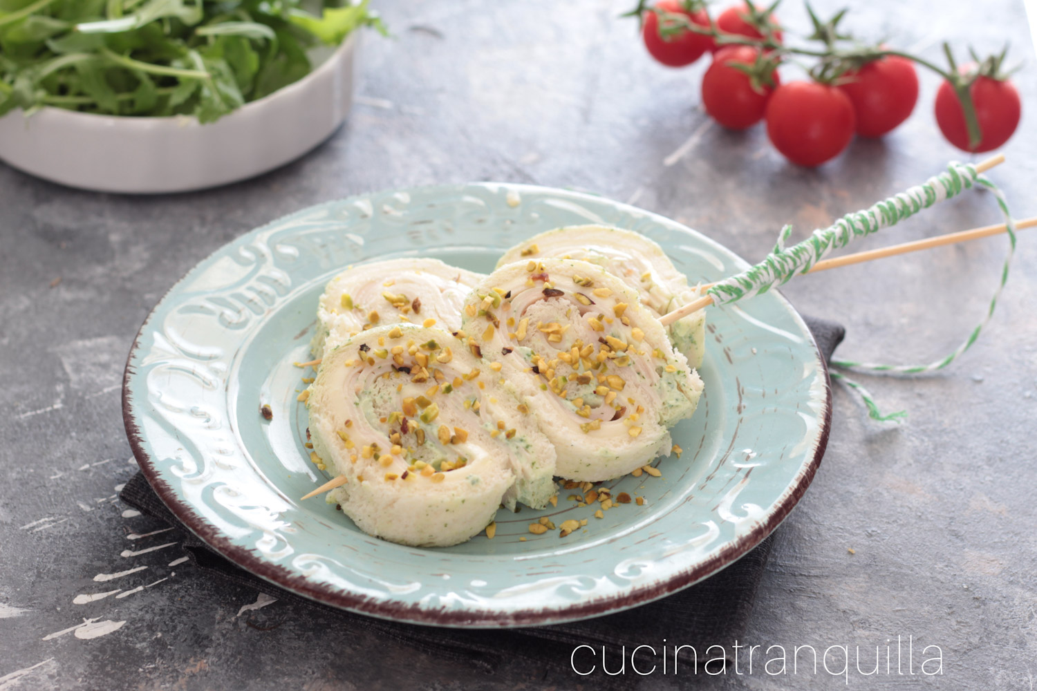Girelle con crema di rucola