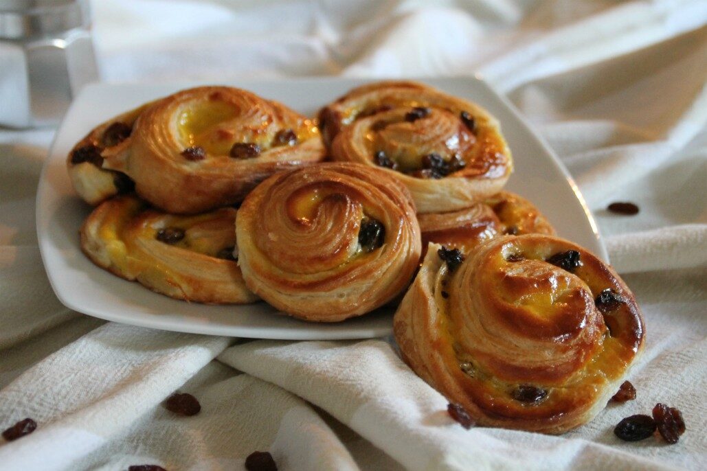 Girelle crema e uvetta