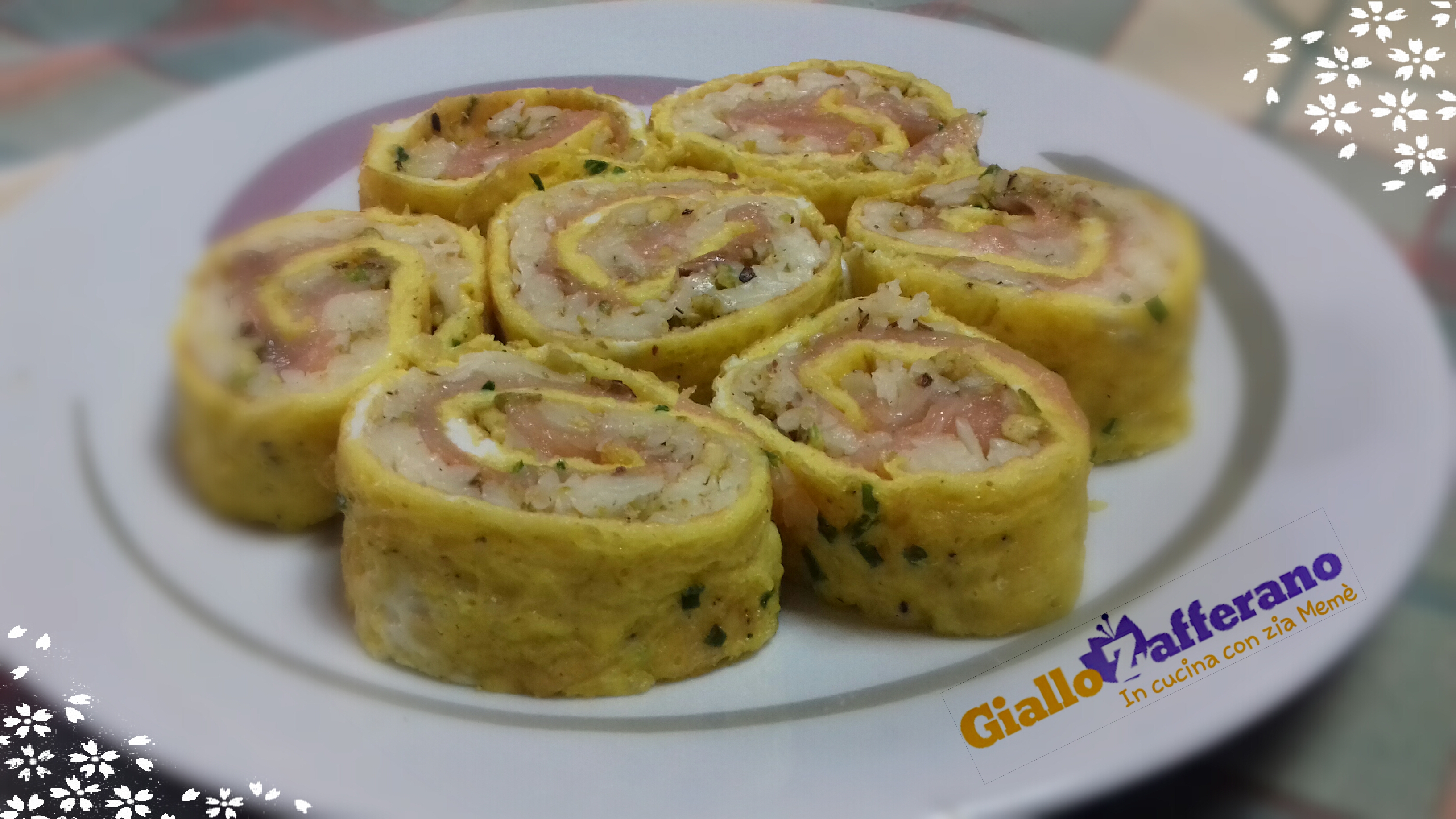 Girelle di frittata al salmone