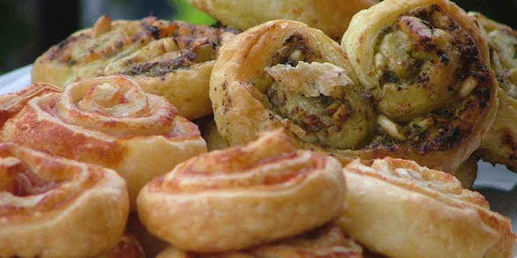 Girelle di pasta sfoglia
