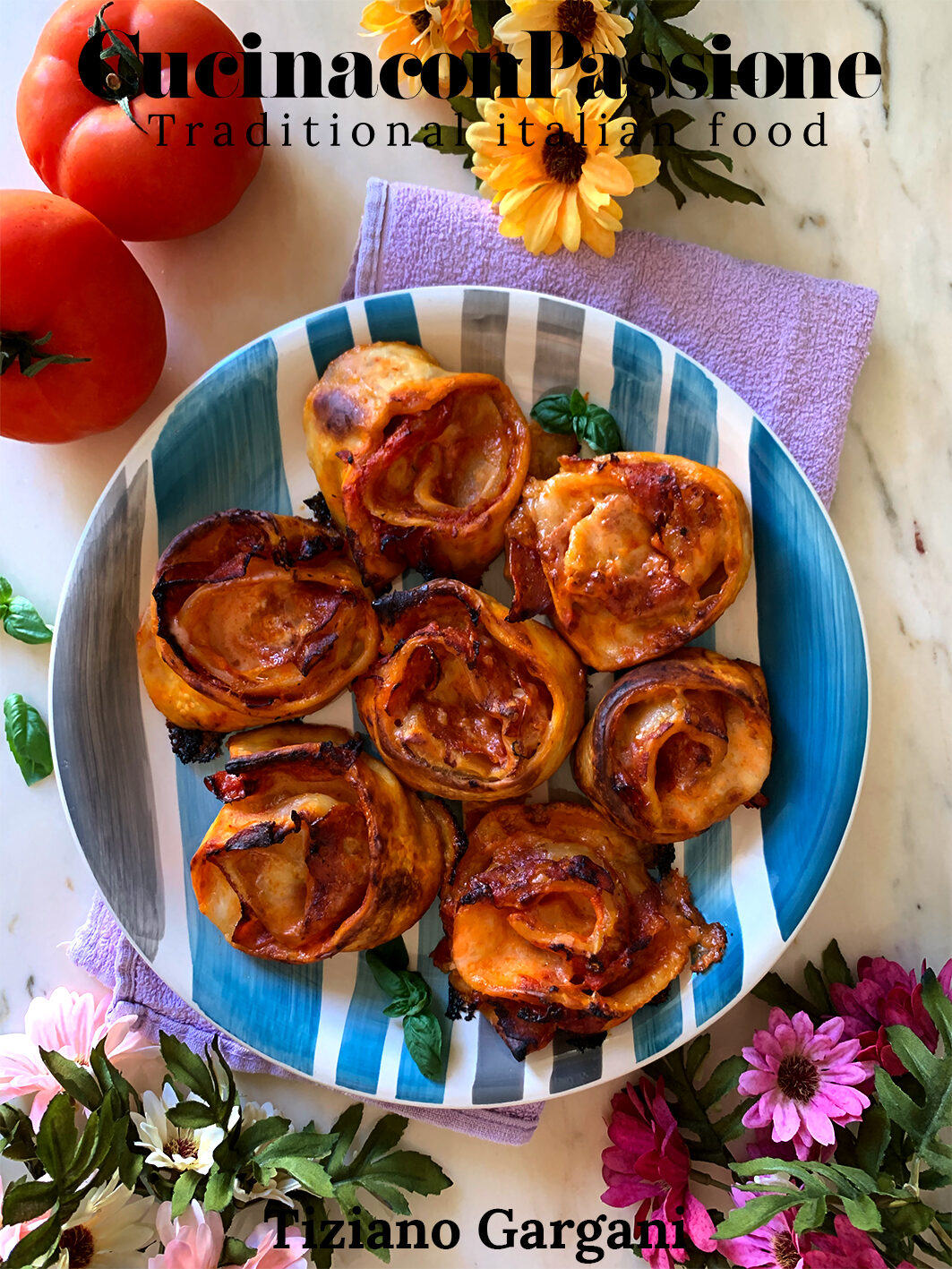 Girelle di pizza con salame