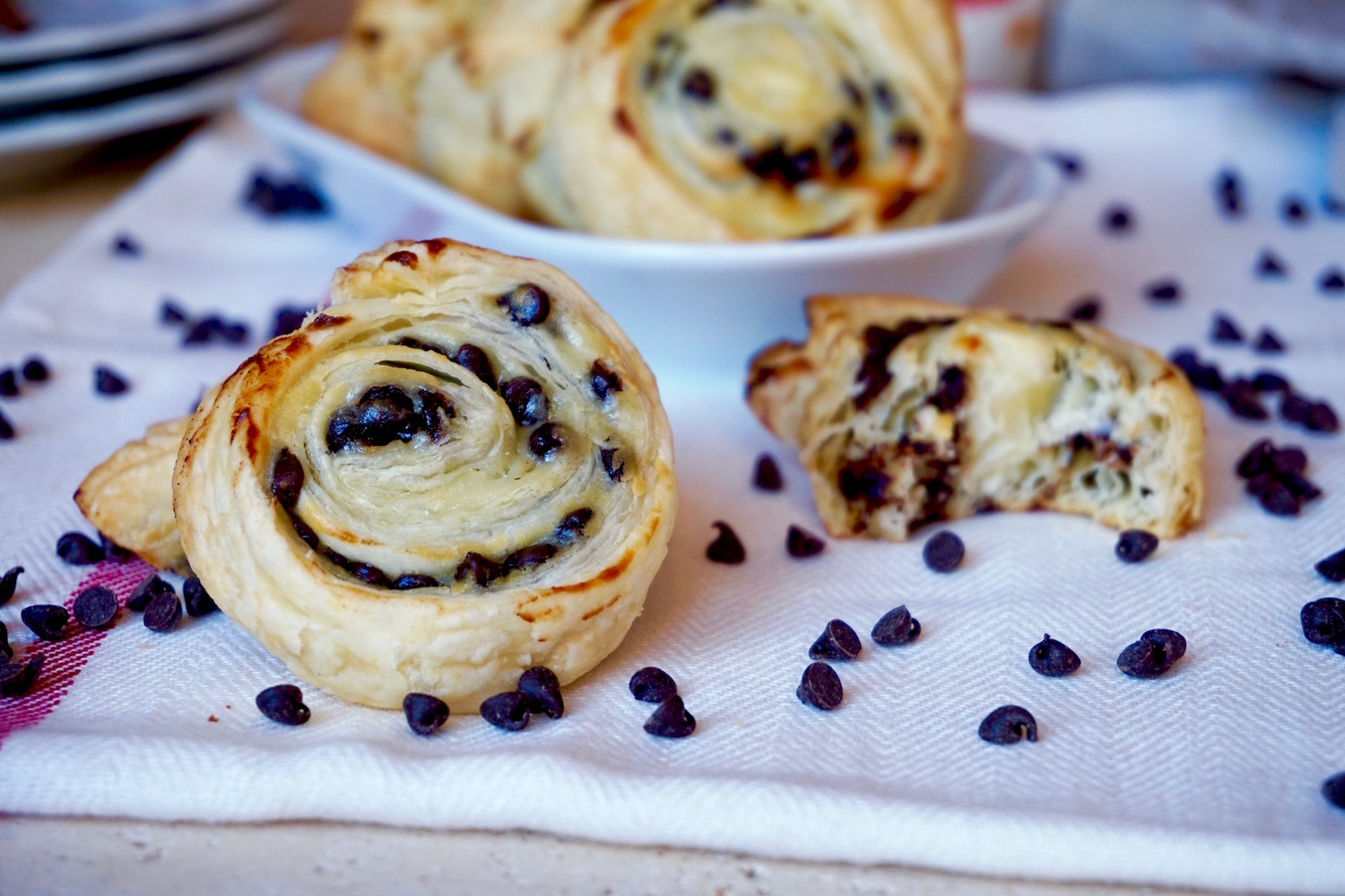 Girelle di Sfoglia con Cioccolato e Ricotta