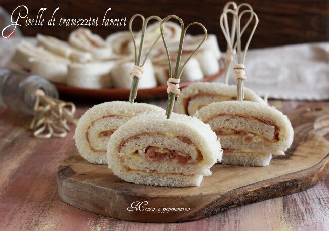 Girelle di tramezzini farciti