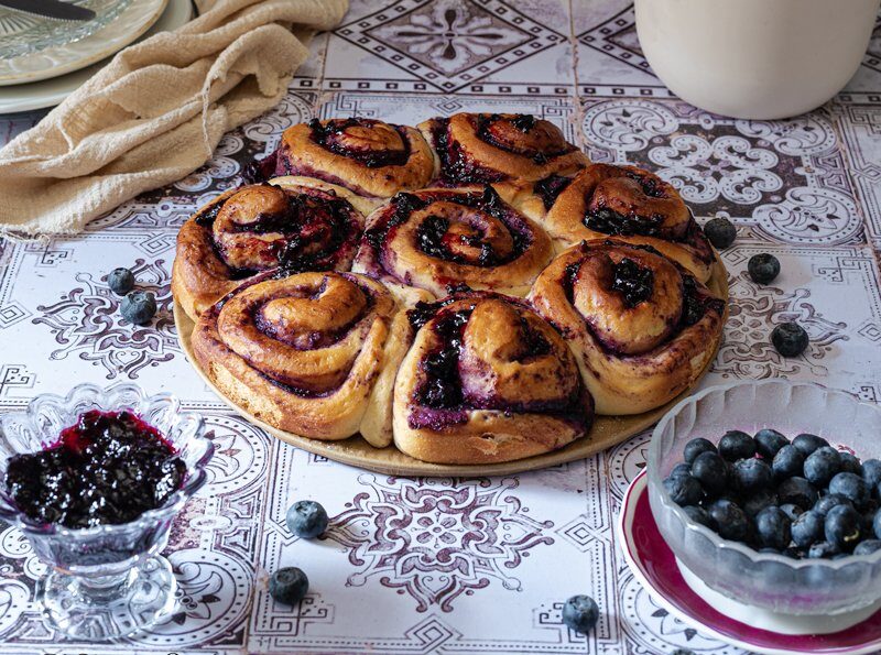 Girelle dolci ai mirtilli