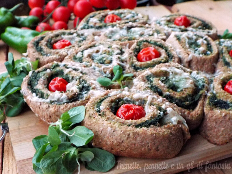 Girelle integrali con ricotta cremosa e spinacio|ricetta