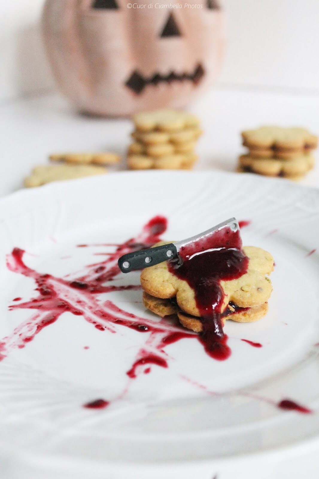Gluten free pistachios cookies (halloween is coming!)