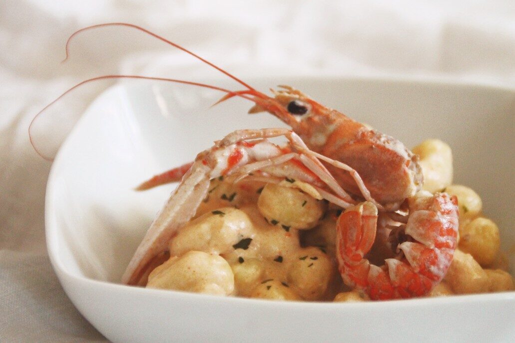 Gnocchetti alla crema di scampi