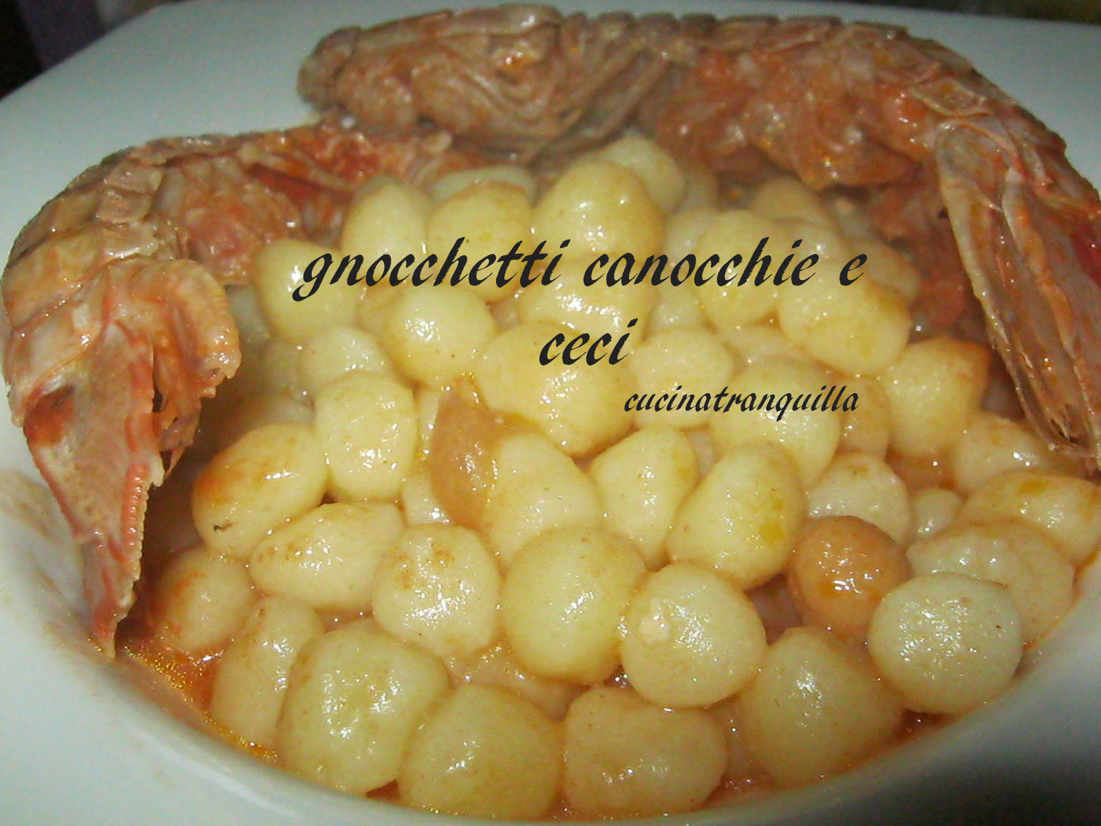 Gnocchetti canocchie e ceci