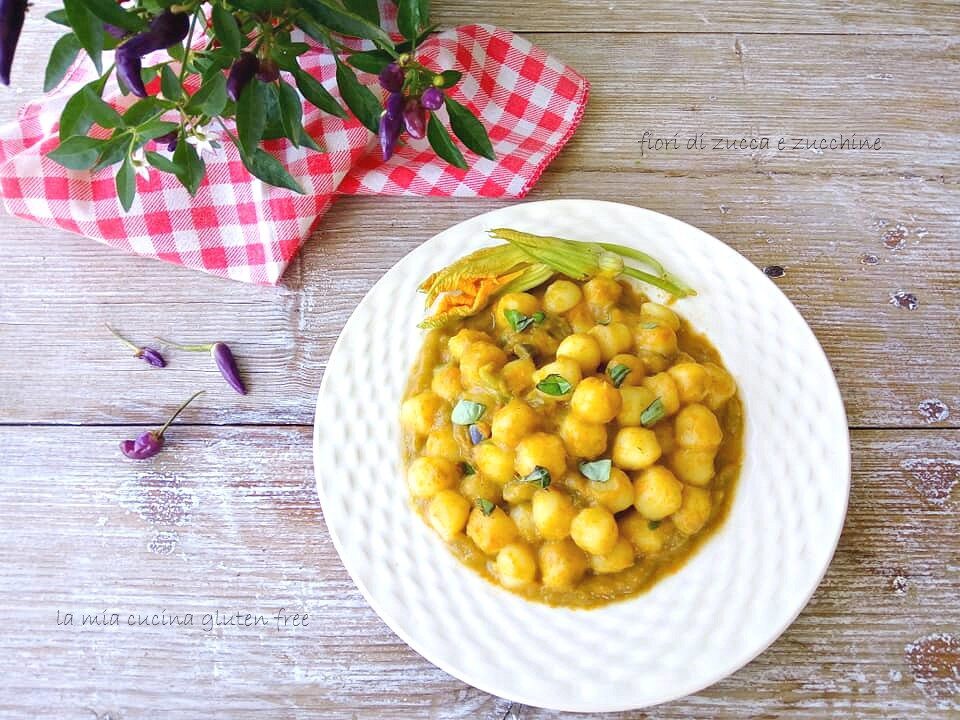Gnocchetti con fiori di zucca e zucchine