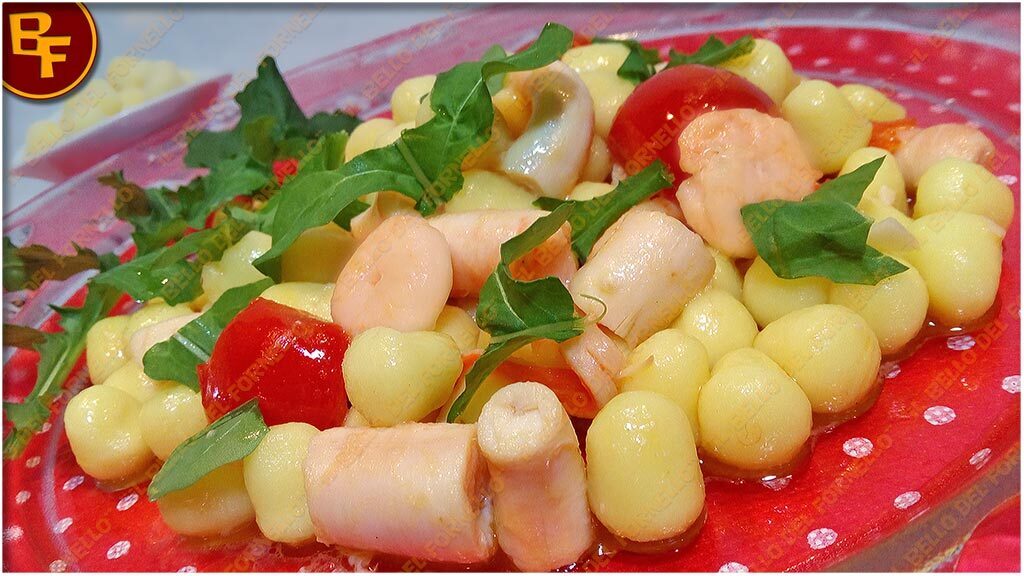 Gnocchetti con polpo e gamberi sfumati al prosecco