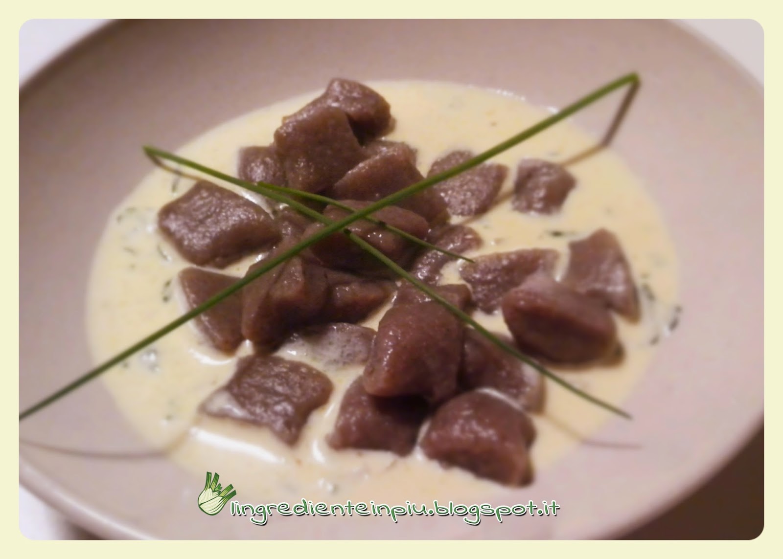 Gnocchetti integrali di platano in crema di cocco