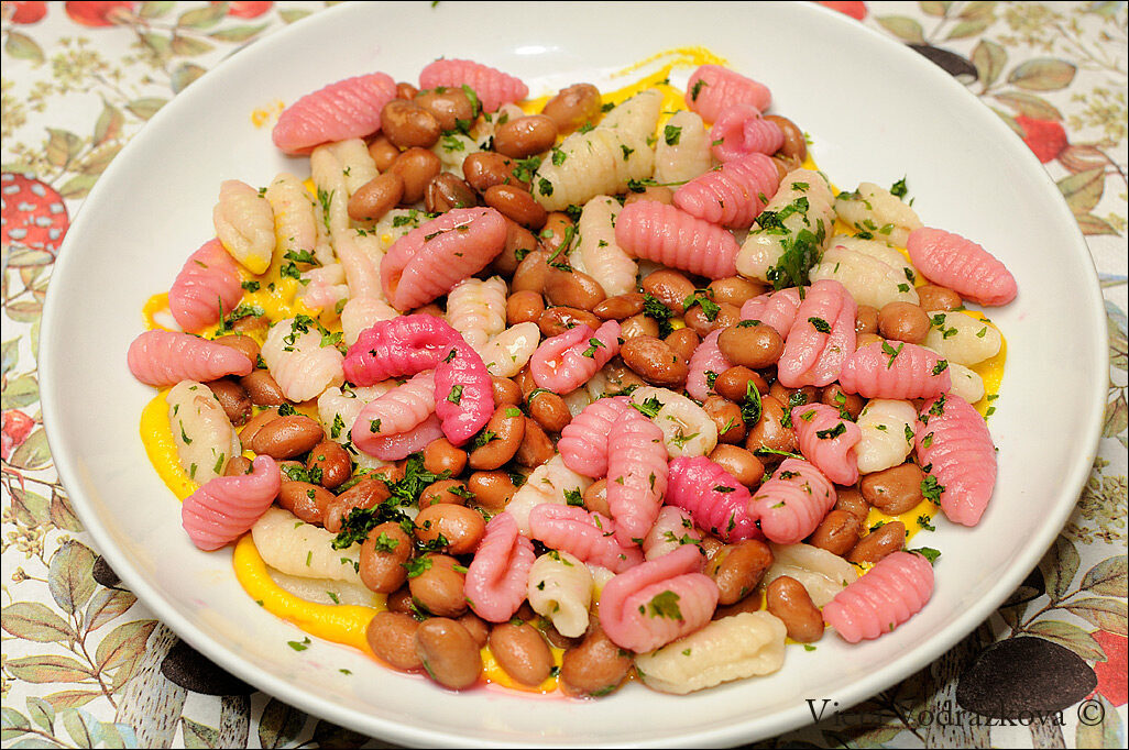 Gnocchetti sardi a modo mio di due colori