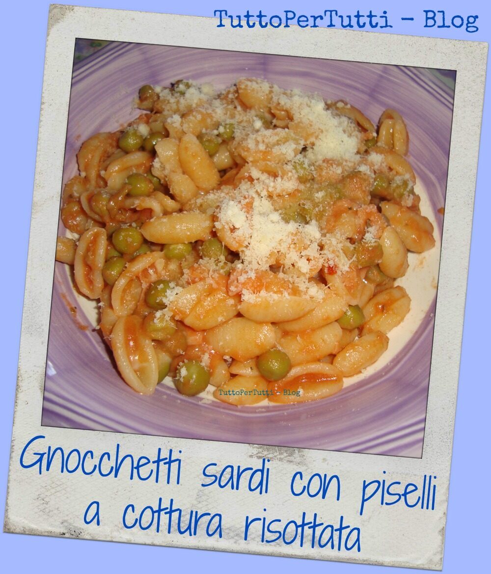 Gnocchetti sardi con piselli a cottura risottata