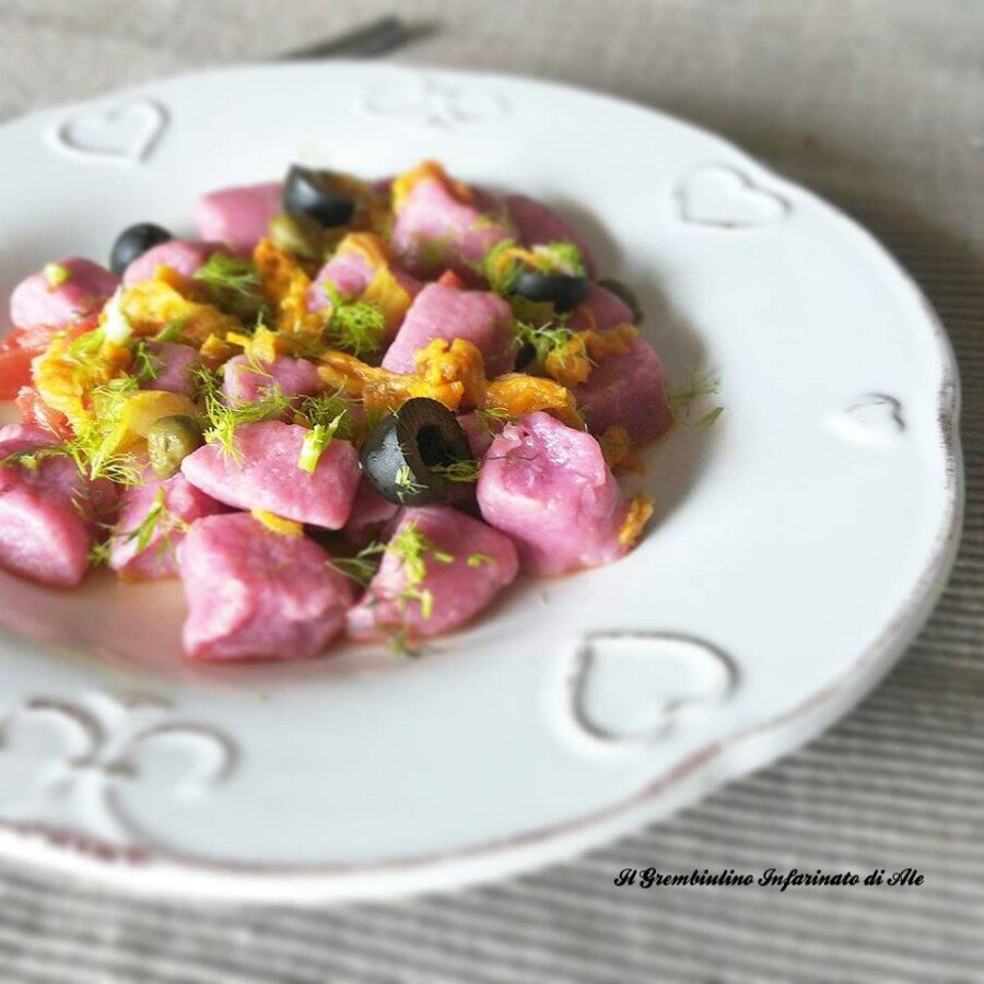 Gnocchi alla barbabietola rossa e ricotta